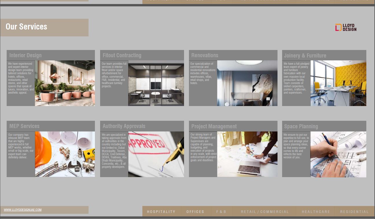 LLOYD DESIGN FITOUTS LLC